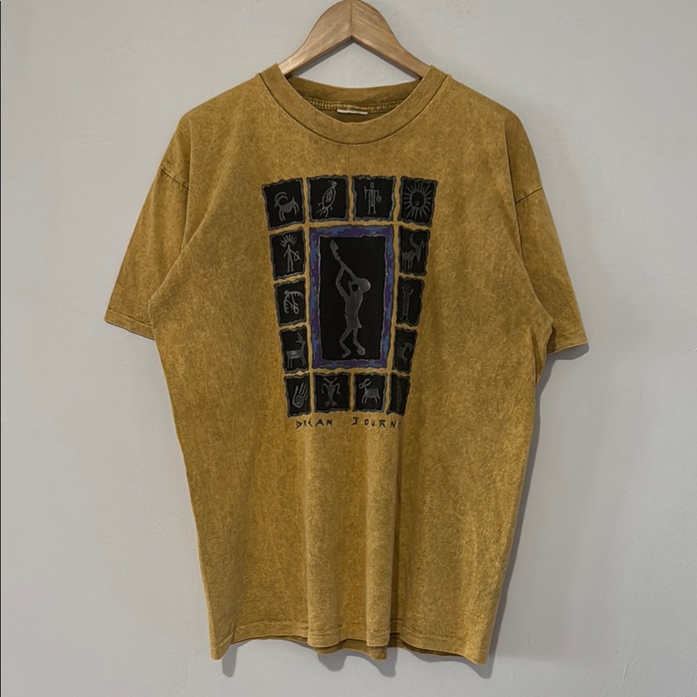 Vintage Dream Journey Egyptian Artwork T-Shirt / XL / Single Stitch / 90s